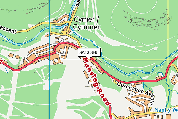 SA13 3HU map - OS VectorMap District (Ordnance Survey) SA13 3HU map - OS VectorMap District (Ordnance Survey)