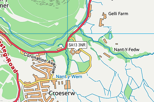 SA13 3NR map - OS VectorMap District (Ordnance Survey) SA13 3NR map - OS VectorMap District (Ordnance Survey)