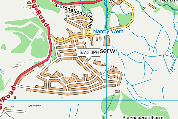 SA13 3PH map - OS VectorMap District (Ordnance Survey) SA13 3PH map - OS VectorMap District (Ordnance Survey)