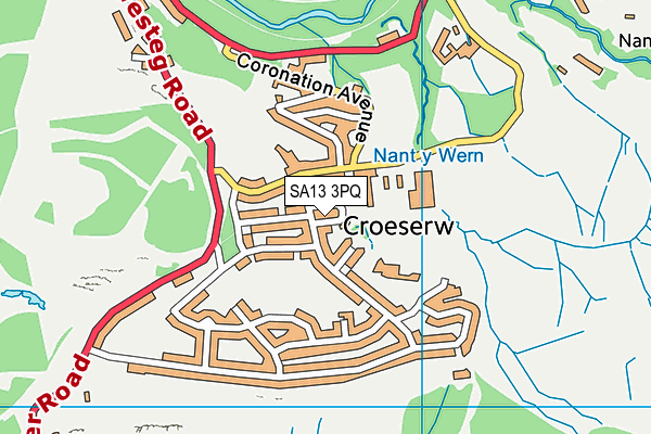SA13 3PQ map - OS VectorMap District (Ordnance Survey) SA13 3PQ map - OS VectorMap District (Ordnance Survey)