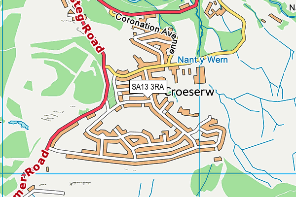 SA13 3RA map - OS VectorMap District (Ordnance Survey) SA13 3RA map - OS VectorMap District (Ordnance Survey)