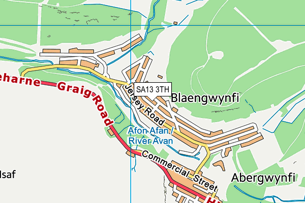 SA13 3TH map - OS VectorMap District (Ordnance Survey) SA13 3TH map - OS VectorMap District (Ordnance Survey)