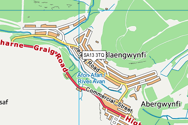 SA13 3TQ map - OS VectorMap District (Ordnance Survey) SA13 3TQ map - OS VectorMap District (Ordnance Survey)