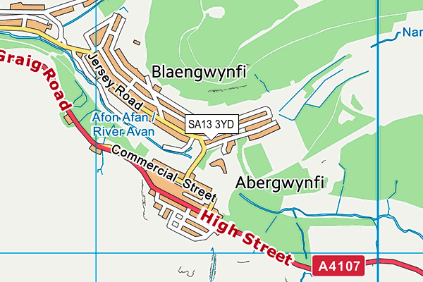 SA13 3YD map - OS VectorMap District (Ordnance Survey) SA13 3YD map - OS VectorMap District (Ordnance Survey)