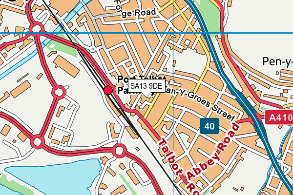 SA13 9DE map - OS VectorMap District (Ordnance Survey) SA13 9DE map - OS VectorMap District (Ordnance Survey)