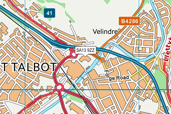 SA13 9ZZ map - OS VectorMap District (Ordnance Survey) SA13 9ZZ map - OS VectorMap District (Ordnance Survey)