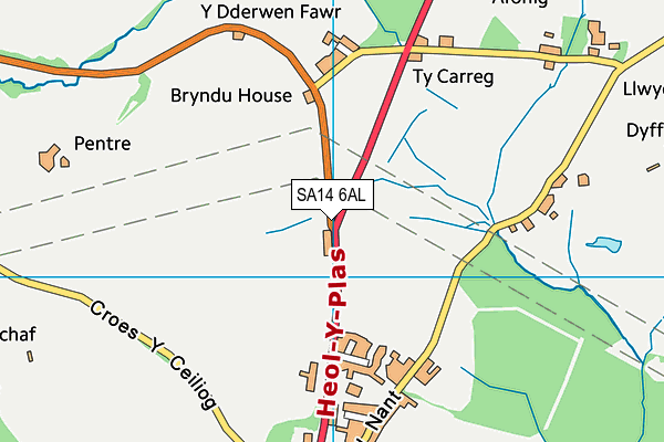 SA14 6AL map - OS VectorMap District (Ordnance Survey) SA14 6AL map - OS VectorMap District (Ordnance Survey)