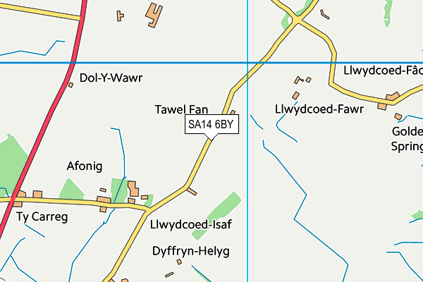 SA14 6BY map - OS VectorMap District (Ordnance Survey) SA14 6BY map - OS VectorMap District (Ordnance Survey)