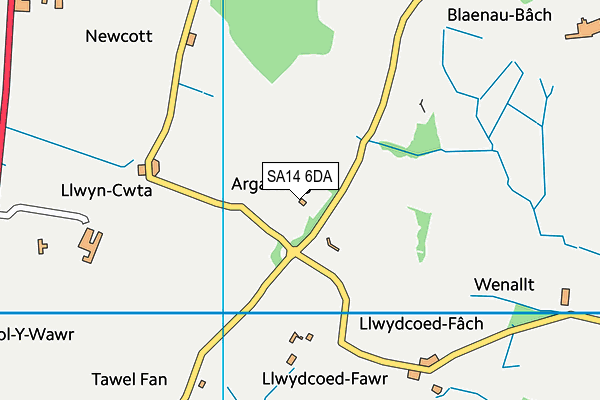 SA14 6DA map - OS VectorMap District (Ordnance Survey) SA14 6DA map - OS VectorMap District (Ordnance Survey)