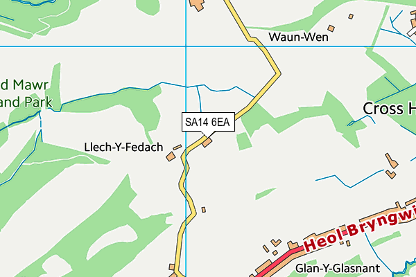 SA14 6EA map - OS VectorMap District (Ordnance Survey) SA14 6EA map - OS VectorMap District (Ordnance Survey)