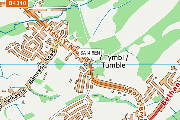 SA14 6EN map - OS VectorMap District (Ordnance Survey) SA14 6EN map - OS VectorMap District (Ordnance Survey)