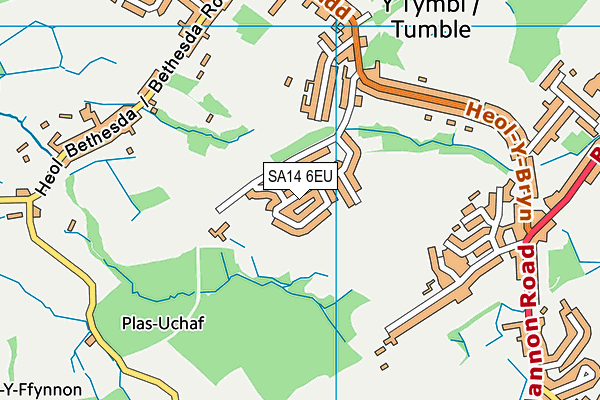 SA14 6EU map - OS VectorMap District (Ordnance Survey) SA14 6EU map - OS VectorMap District (Ordnance Survey)