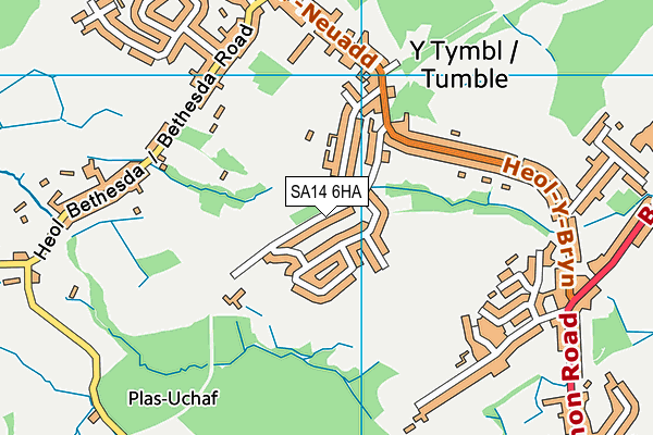 SA14 6HA map - OS VectorMap District (Ordnance Survey) SA14 6HA map - OS VectorMap District (Ordnance Survey)
