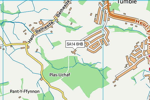 SA14 6HB map - OS VectorMap District (Ordnance Survey) SA14 6HB map - OS VectorMap District (Ordnance Survey)