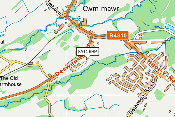 SA14 6HP map - OS VectorMap District (Ordnance Survey) SA14 6HP map - OS VectorMap District (Ordnance Survey)
