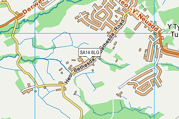 SA14 6LG map - OS VectorMap District (Ordnance Survey)
