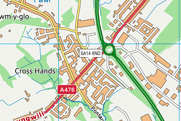SA14 6ND map - OS VectorMap District (Ordnance Survey) SA14 6ND map - OS VectorMap District (Ordnance Survey)