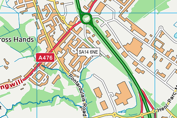 SA14 6NE map - OS VectorMap District (Ordnance Survey) SA14 6NE map - OS VectorMap District (Ordnance Survey)