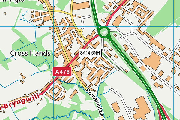 SA14 6NH map - OS VectorMap District (Ordnance Survey) SA14 6NH map - OS VectorMap District (Ordnance Survey)