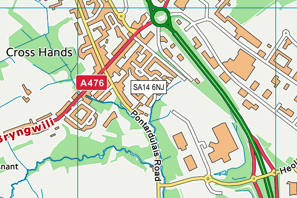 SA14 6NJ map - OS VectorMap District (Ordnance Survey) SA14 6NJ map - OS VectorMap District (Ordnance Survey)