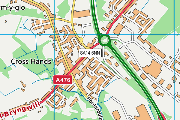 SA14 6NN map - OS VectorMap District (Ordnance Survey) SA14 6NN map - OS VectorMap District (Ordnance Survey)
