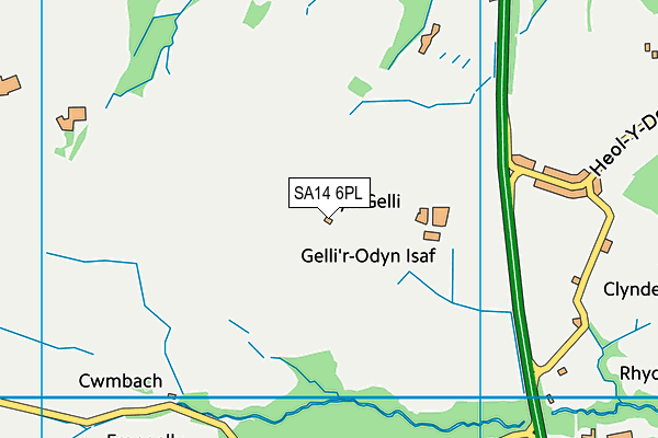 SA14 6PL map - OS VectorMap District (Ordnance Survey) SA14 6PL map - OS VectorMap District (Ordnance Survey)