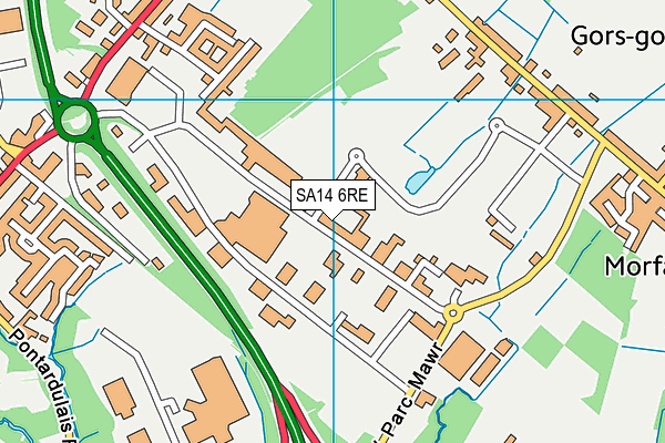 SA14 6RE map - OS VectorMap District (Ordnance Survey) SA14 6RE map - OS VectorMap District (Ordnance Survey)