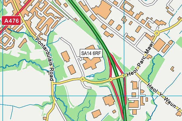 SA14 6RF map - OS VectorMap District (Ordnance Survey) SA14 6RF map - OS VectorMap District (Ordnance Survey)