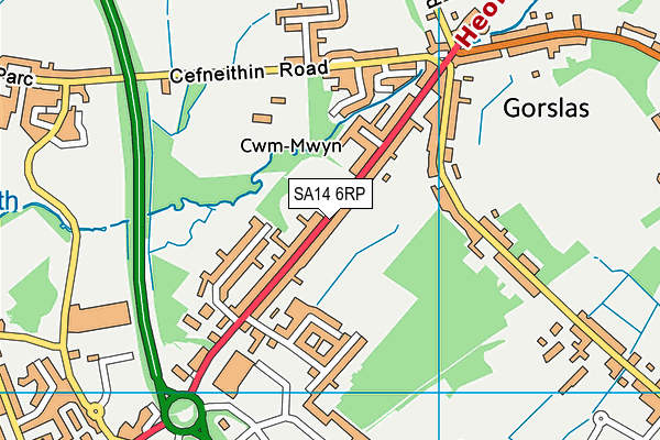 SA14 6RP map - OS VectorMap District (Ordnance Survey) SA14 6RP map - OS VectorMap District (Ordnance Survey)
