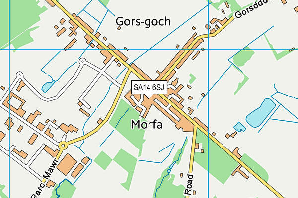 SA14 6SJ map - OS VectorMap District (Ordnance Survey) SA14 6SJ map - OS VectorMap District (Ordnance Survey)