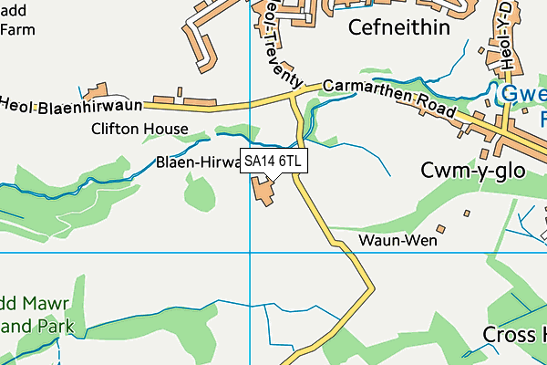 SA14 6TL map - OS VectorMap District (Ordnance Survey) SA14 6TL map - OS VectorMap District (Ordnance Survey)