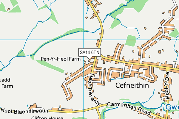 SA14 6TN map - OS VectorMap District (Ordnance Survey)