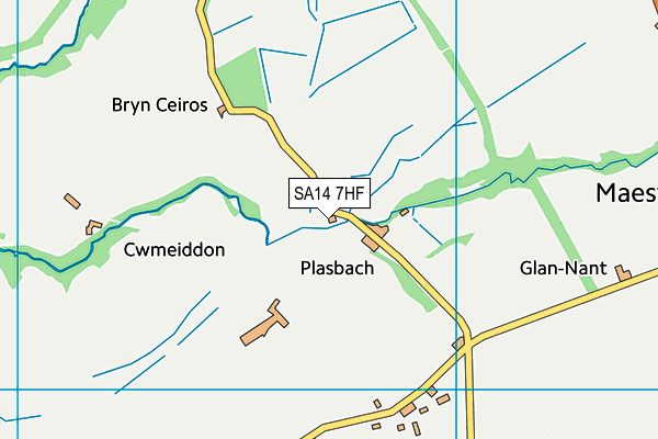 SA14 7HF map - OS VectorMap District (Ordnance Survey) SA14 7HF map - OS VectorMap District (Ordnance Survey)