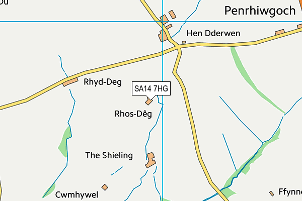 SA14 7HG map - OS VectorMap District (Ordnance Survey) SA14 7HG map - OS VectorMap District (Ordnance Survey)