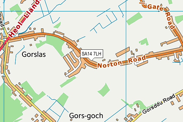 SA14 7LH map - OS VectorMap District (Ordnance Survey) SA14 7LH map - OS VectorMap District (Ordnance Survey)
