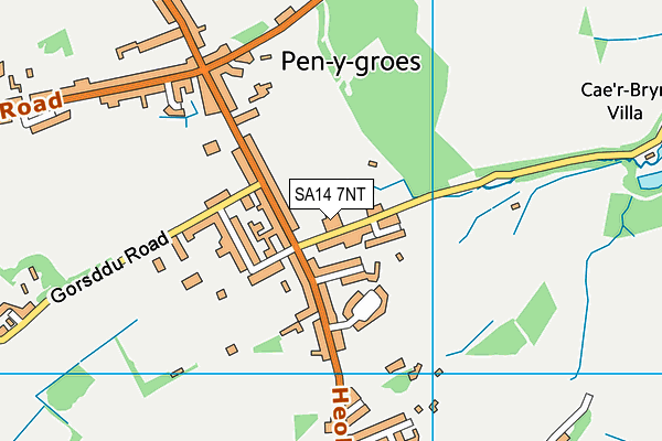 SA14 7NT map - OS VectorMap District (Ordnance Survey) SA14 7NT map - OS VectorMap District (Ordnance Survey)