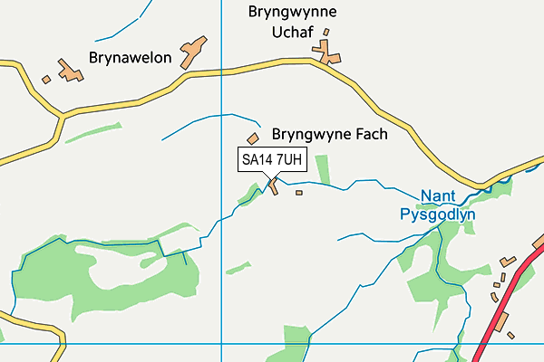 SA14 7UH map - OS VectorMap District (Ordnance Survey) SA14 7UH map - OS VectorMap District (Ordnance Survey)