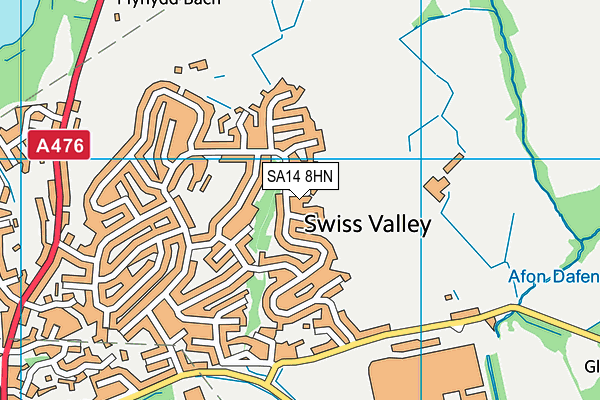 SA14 8HN map - OS VectorMap District (Ordnance Survey) SA14 8HN map - OS VectorMap District (Ordnance Survey)
