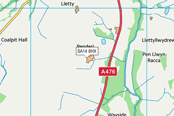 SA14 8HX map - OS VectorMap District (Ordnance Survey) SA14 8HX map - OS VectorMap District (Ordnance Survey)