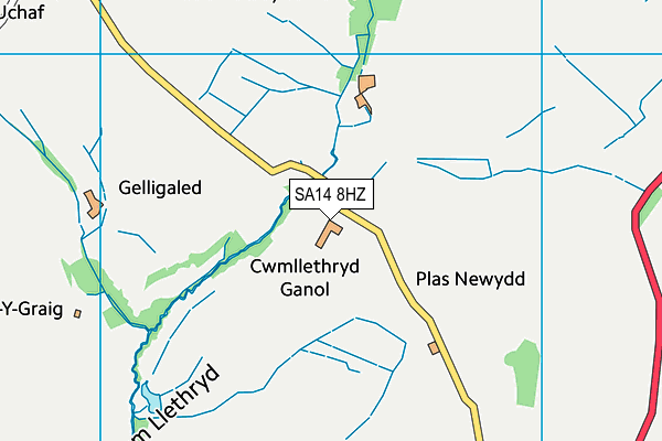 SA14 8HZ map - OS VectorMap District (Ordnance Survey) SA14 8HZ map - OS VectorMap District (Ordnance Survey)