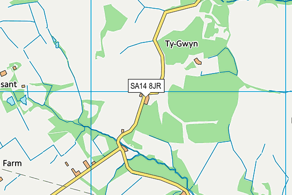 SA14 8JR map - OS VectorMap District (Ordnance Survey) SA14 8JR map - OS VectorMap District (Ordnance Survey)