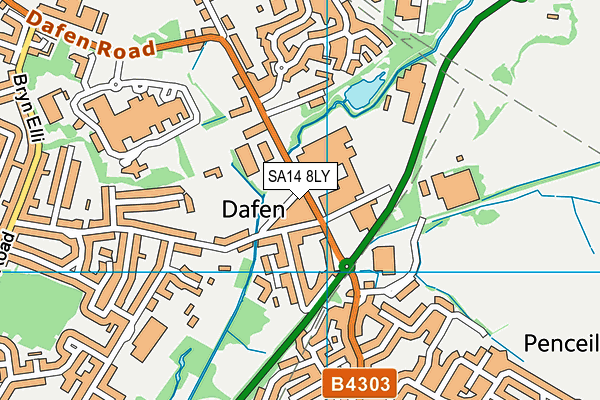 SA14 8LY map - OS VectorMap District (Ordnance Survey) SA14 8LY map - OS VectorMap District (Ordnance Survey)