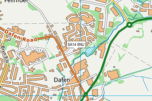 SA14 8NU map - OS VectorMap District (Ordnance Survey) SA14 8NU map - OS VectorMap District (Ordnance Survey)