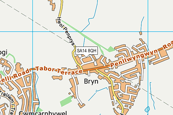 SA14 8QH map - OS VectorMap District (Ordnance Survey) SA14 8QH map - OS VectorMap District (Ordnance Survey)