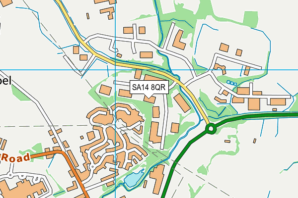 SA14 8QR map - OS VectorMap District (Ordnance Survey) SA14 8QR map - OS VectorMap District (Ordnance Survey)
