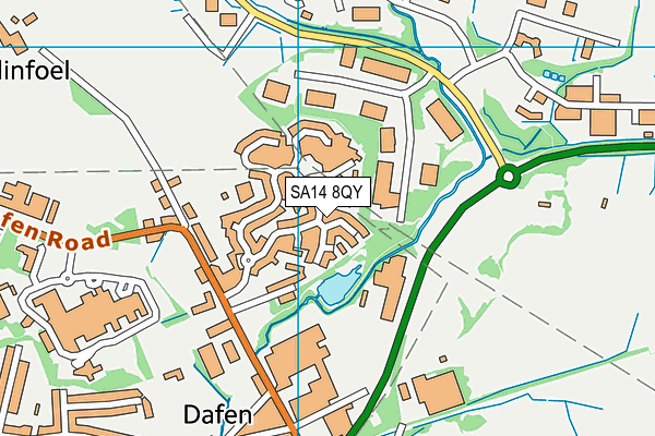 SA14 8QY map - OS VectorMap District (Ordnance Survey) SA14 8QY map - OS VectorMap District (Ordnance Survey)