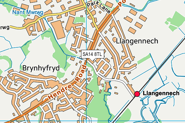 SA14 8TL map - OS VectorMap District (Ordnance Survey) SA14 8TL map - OS VectorMap District (Ordnance Survey)