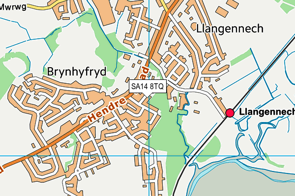 SA14 8TQ map - OS VectorMap District (Ordnance Survey)