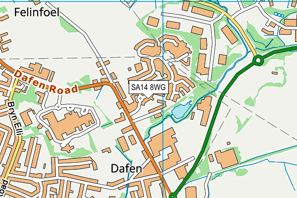 SA14 8WG map - OS VectorMap District (Ordnance Survey) SA14 8WG map - OS VectorMap District (Ordnance Survey)