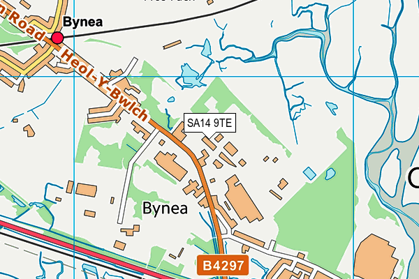 SA14 9TE map - OS VectorMap District (Ordnance Survey) SA14 9TE map - OS VectorMap District (Ordnance Survey)